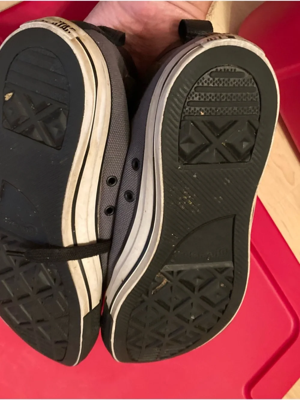 Converse Gray Canvas High-Top Sneakers with Black Accents - Picture 4 of 8
